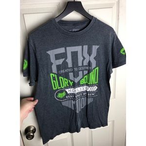 Fox Shirts - Fox racing medium gray graphic tee motocross Fox Shirts - Fox racing medium gray graphic tee motocross